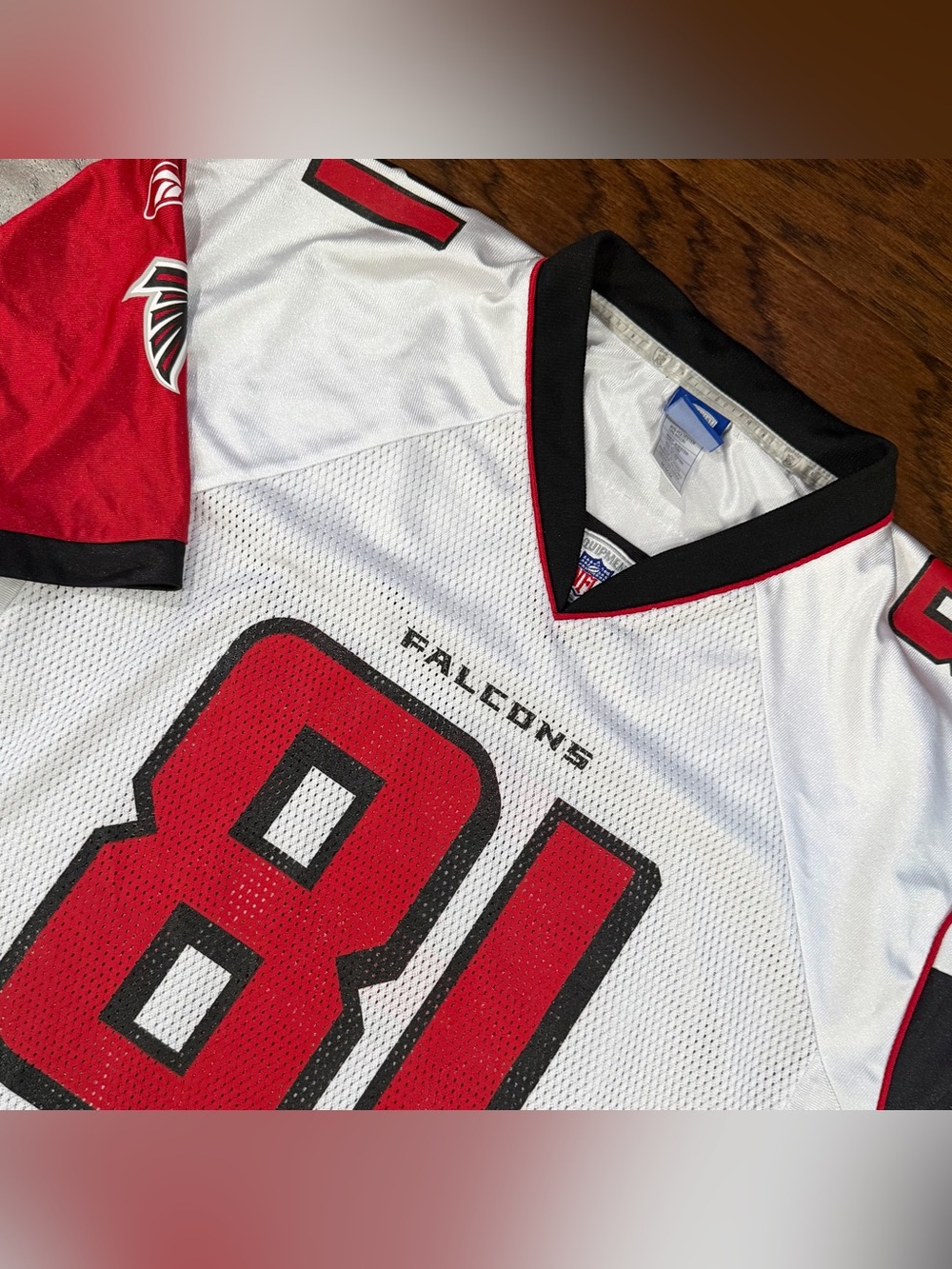 Vintage Reebok NFL Atlanta Falcons White Jersey #81 Peerless Price Size M
